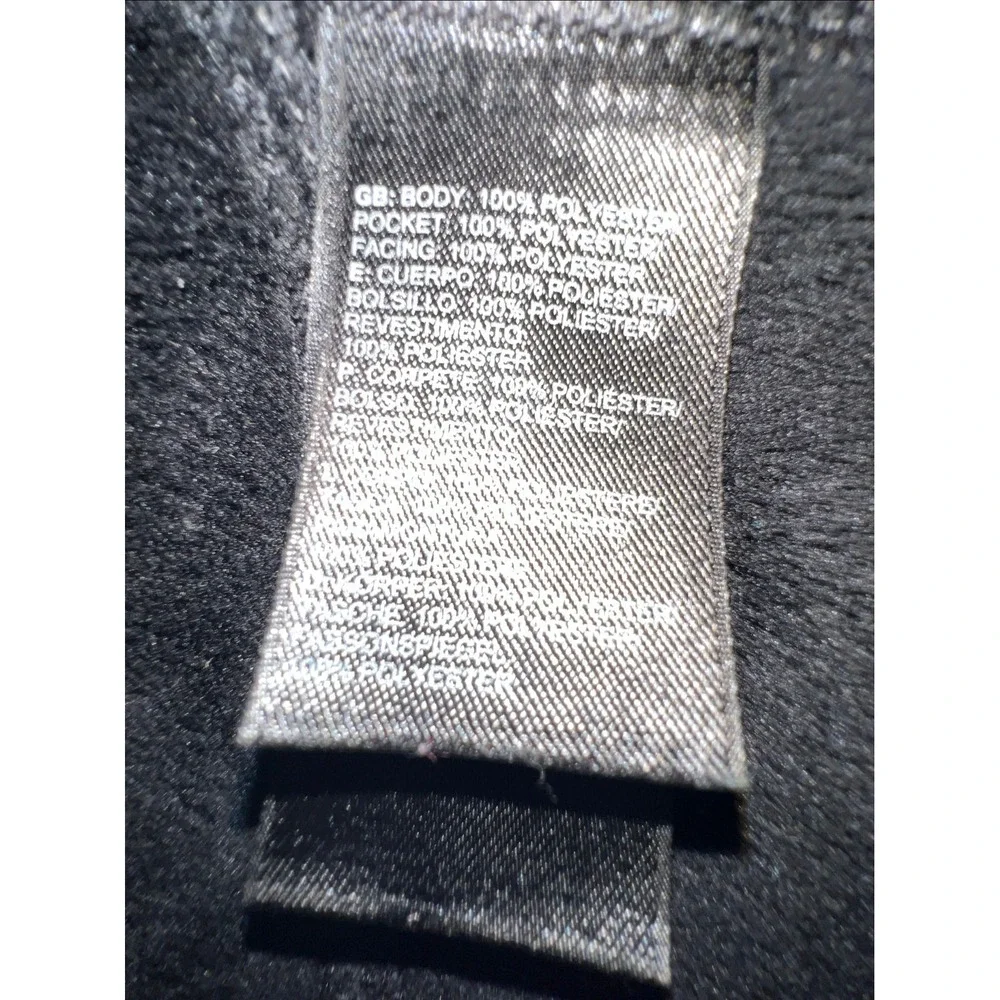 The North Face Jacket Mens M Black Lined Zip Pockets Mock Neck Fleece lining Out
